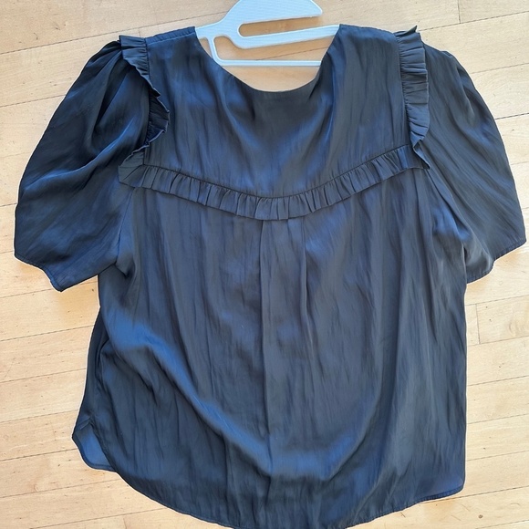 Zadig + Voltaire Black Twity Satin blouse top, L, CB2300 - Picture 8 of 8